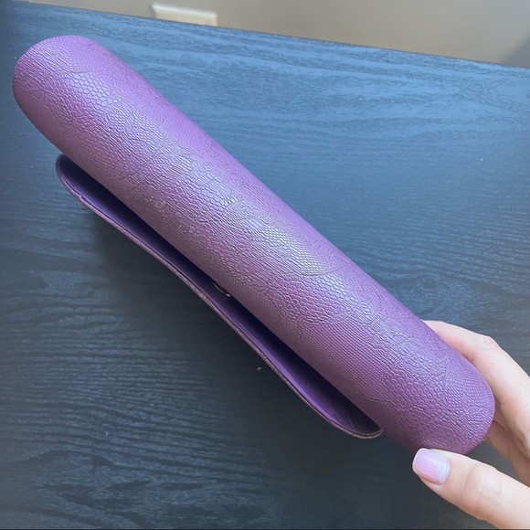 Purple Faux Leather/Lace Clutch - Picture 6 of 7